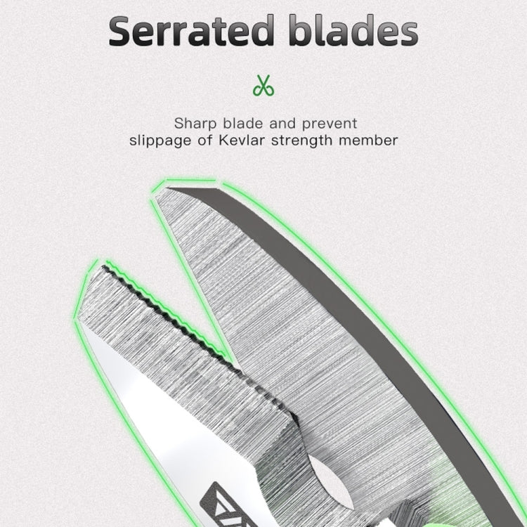 KomShine Stainless Steel Kevlar Serrated Fiber Optic Stripping Scissors