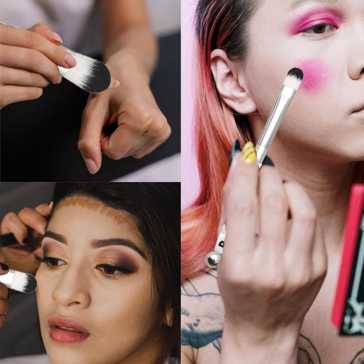 5-in-1  Metal Handle DIY Beaded Makeup Brush Set Blush Loose Powder Slanted Eye Shadow Brush