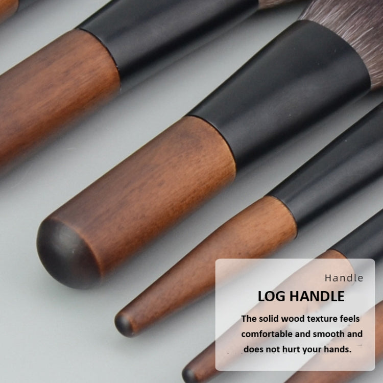 12-in-1 Mini Cosmetic Brush Short Handle Powder Brush Set Facial Makeup Tool