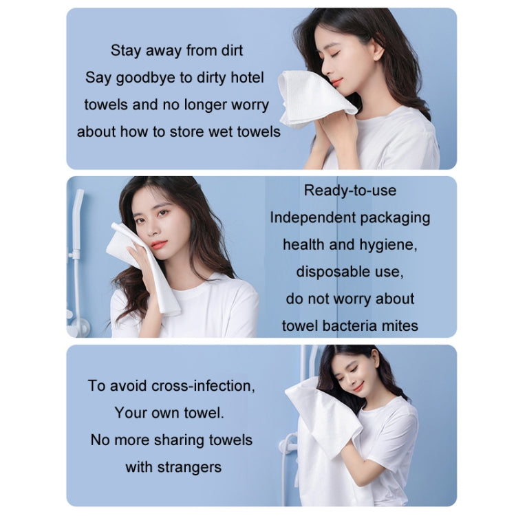 5pcs 30cmx60cm Pearl Pattern Travelling Cotton Disposable Face Towel Bagged Washcloths