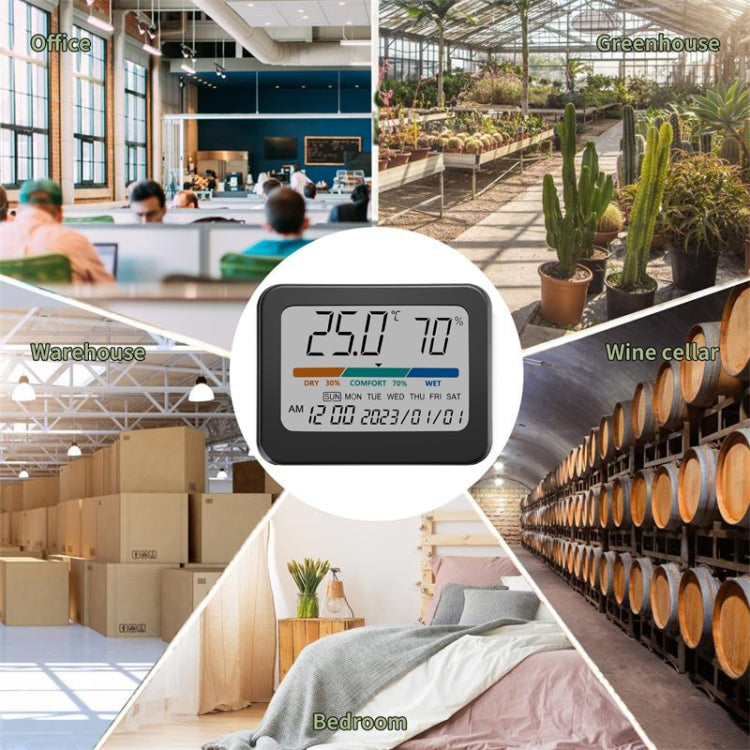 Indoor Temperature And Humidity Monitor Thermometer Hygrometer With Perpetual Calendar
