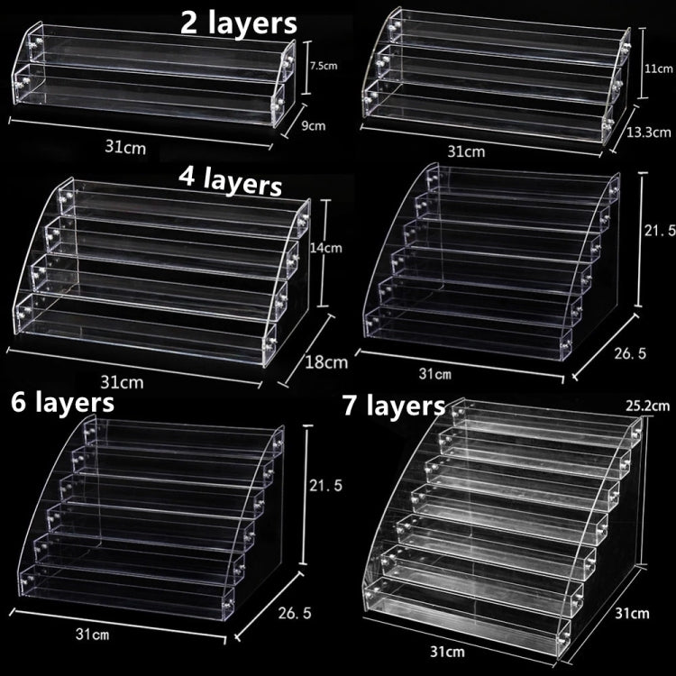 Acrylic Nail Polish Display Rack Transparent Ladder Stand Cosmetic Essential Oil Bottle Holder
