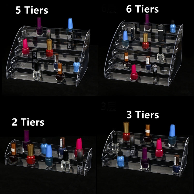 Acrylic Nail Polish Display Rack Transparent Ladder Stand Cosmetic Essential Oil Bottle Holder