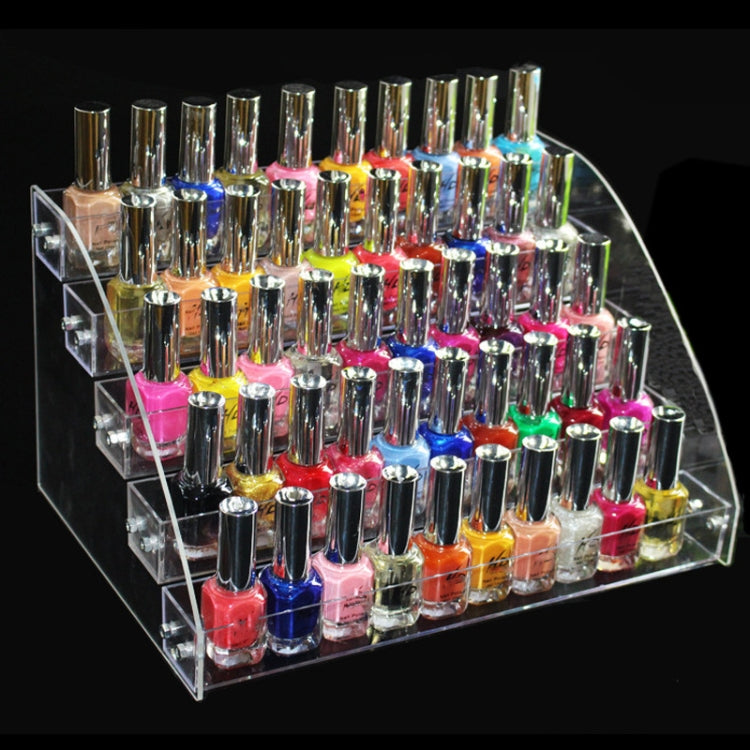 Acrylic Nail Polish Display Rack Transparent Ladder Stand Cosmetic Essential Oil Bottle Holder