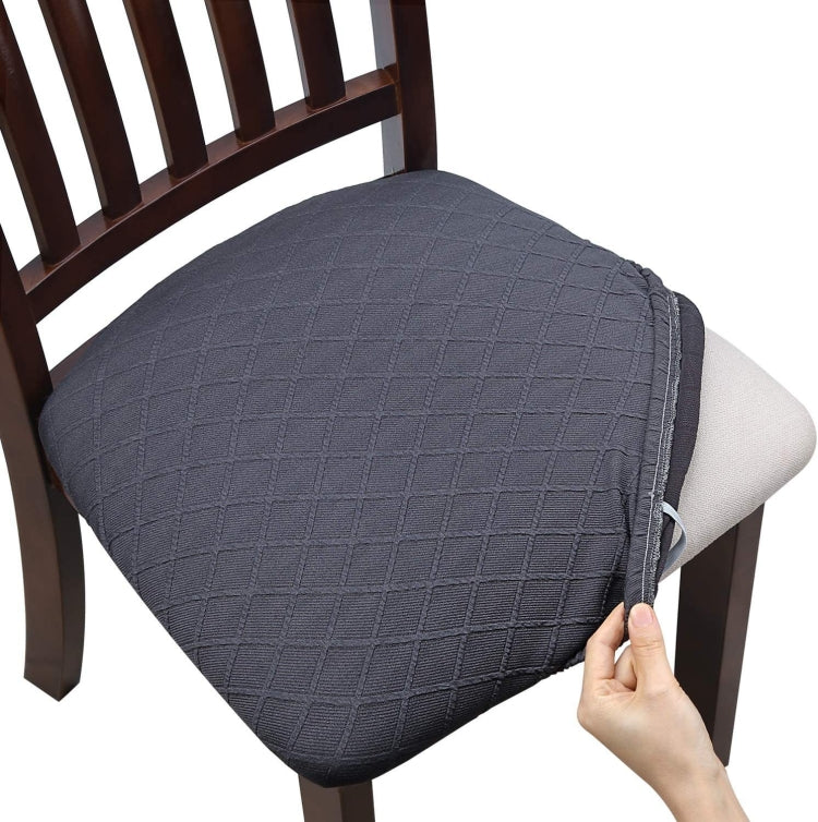 Diamond Plaid Jacquard Chair Cushion Cover Hotel Restaurant Dining Table Chair Cover