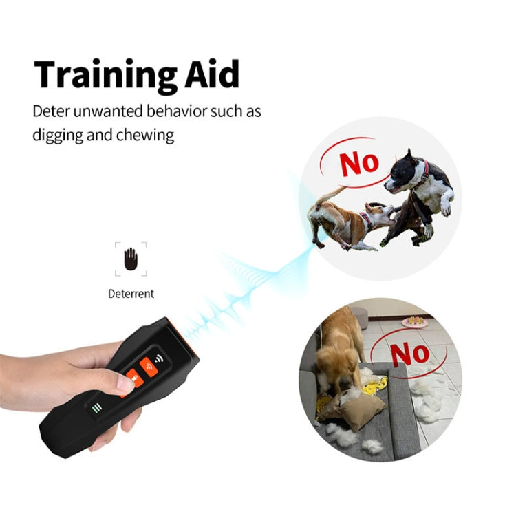 LED Flashing Light Handheld Ultrasonic Bark Arrester Frequency Conversion Dog Training Device