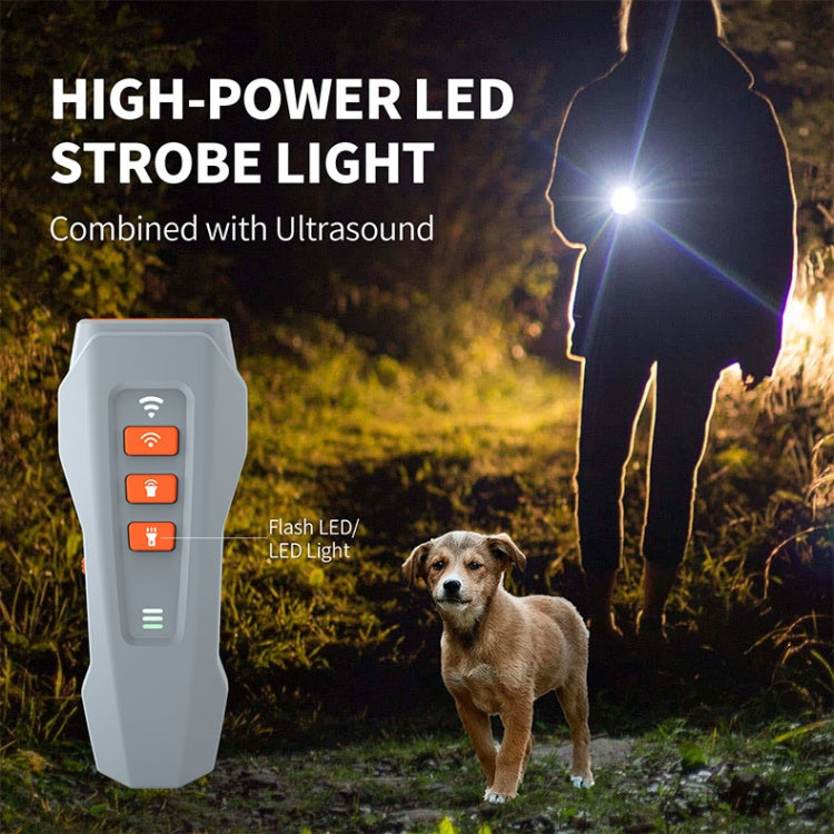 LED Flashing Light Handheld Ultrasonic Bark Arrester Frequency Conversion Dog Training Device