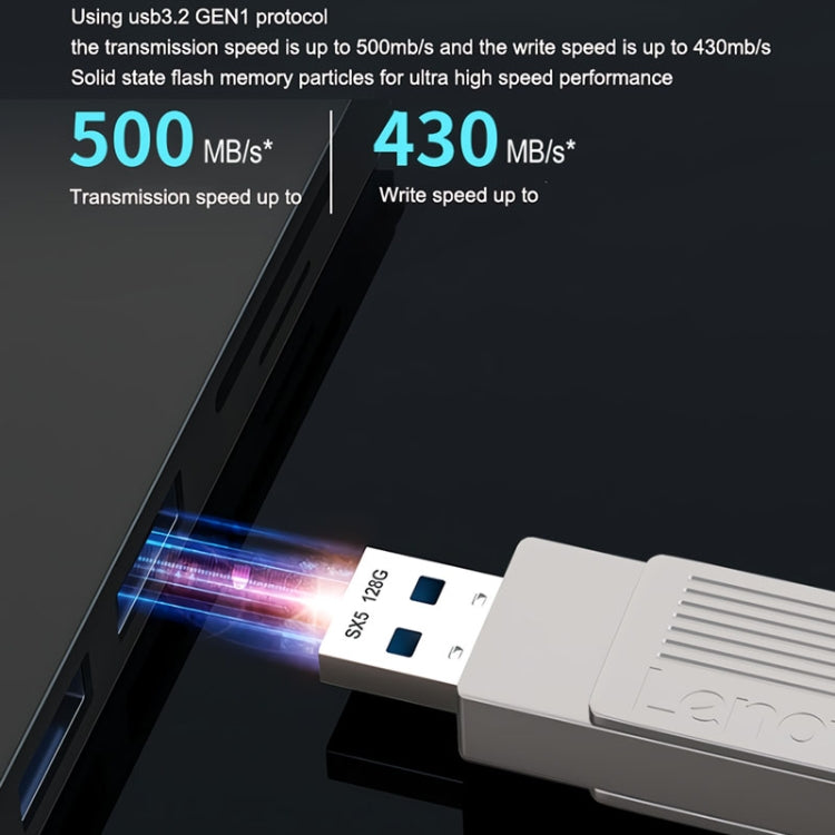 Lenovo SX5 Pro USB3.2+Type-C Dual Interface Mobile Solid State Flash Drive