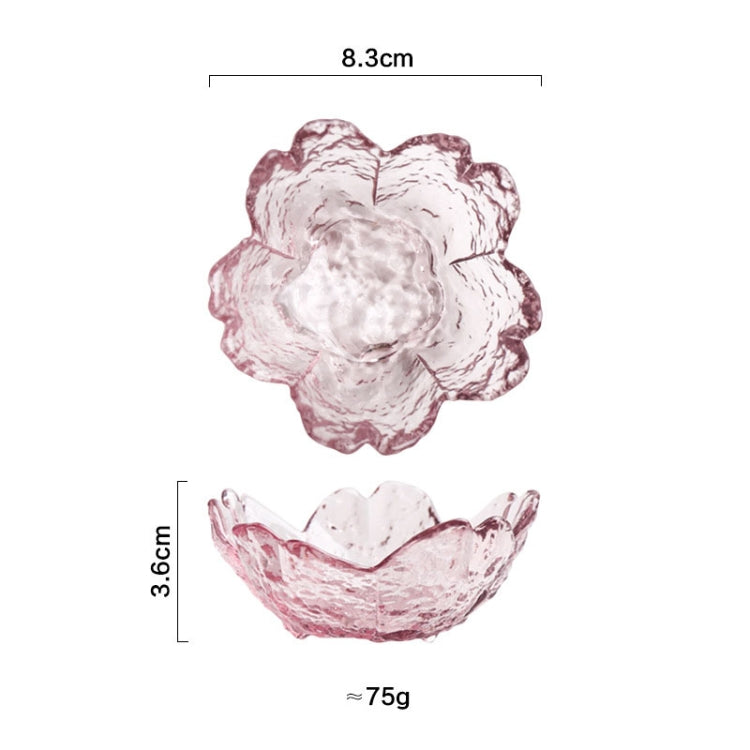 5pcs /Set Hammer Glass Cherry Blossom Dish House Sauce Plate Small Dish