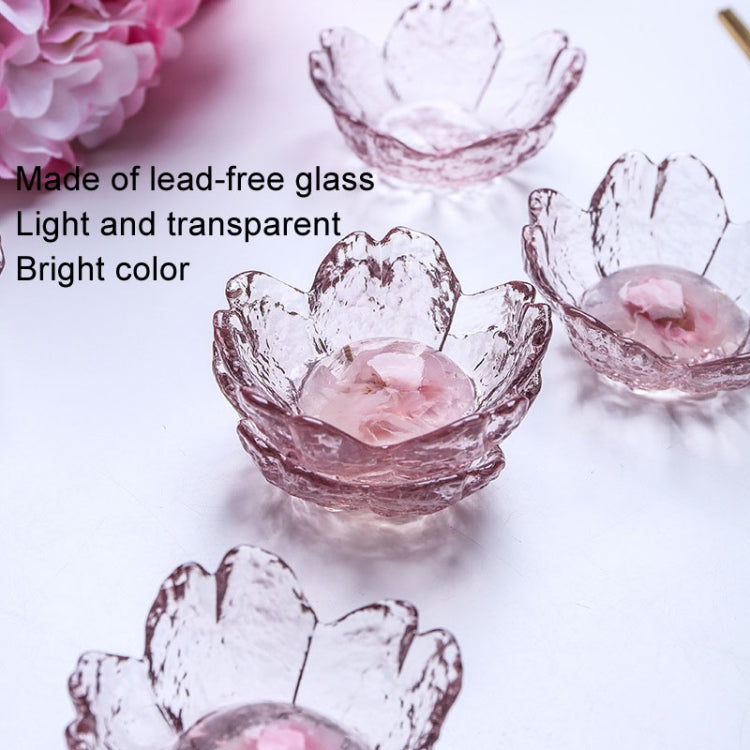 5pcs /Set Hammer Glass Cherry Blossom Dish House Sauce Plate Small Dish