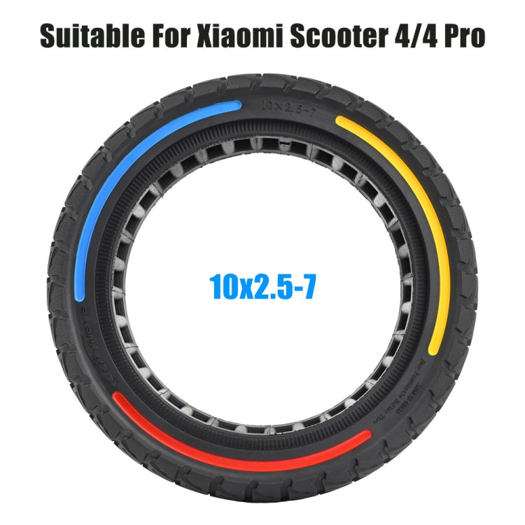 10 x 2.5-7 Inch Colorful Flick Off-Road Honeycomb Tires For Xiaomi Scooter 4 / 4 Pro