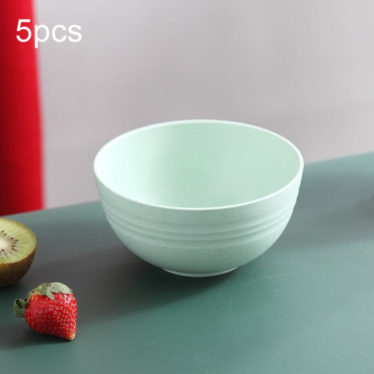 5pcs 4.5 Inch Wheat Straw Bowl House Children Small Bowl Plastic Soup Bowl