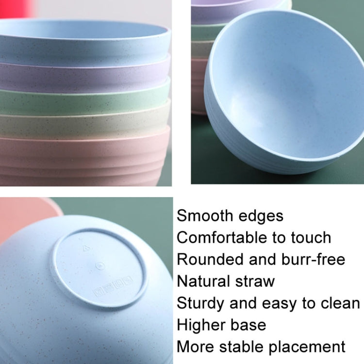 5pcs 4.5 Inch Wheat Straw Bowl House Children Small Bowl Plastic Soup Bowl