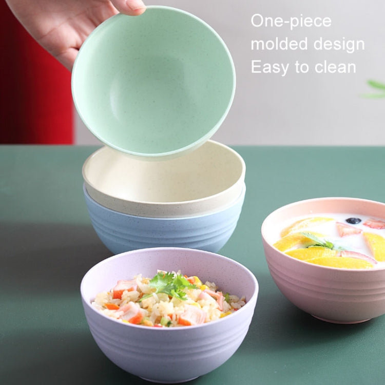 5pcs 4.5 Inch Wheat Straw Bowl House Children Small Bowl Plastic Soup Bowl