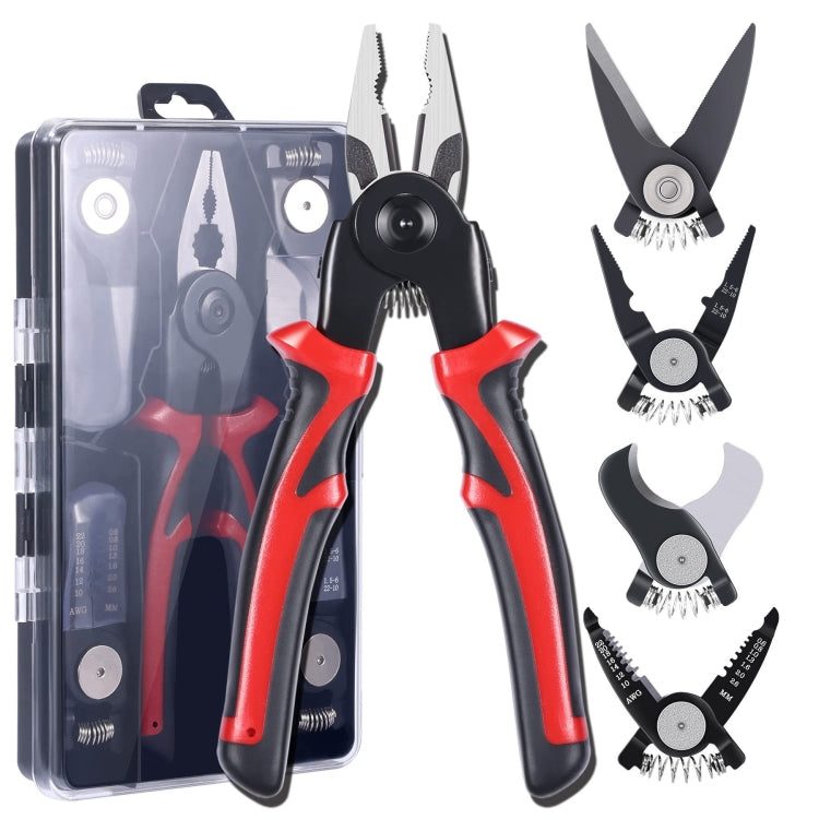 5 In 1  Combination Interchangeable Head Pliers Kit General Repair Screwdriver Pliers