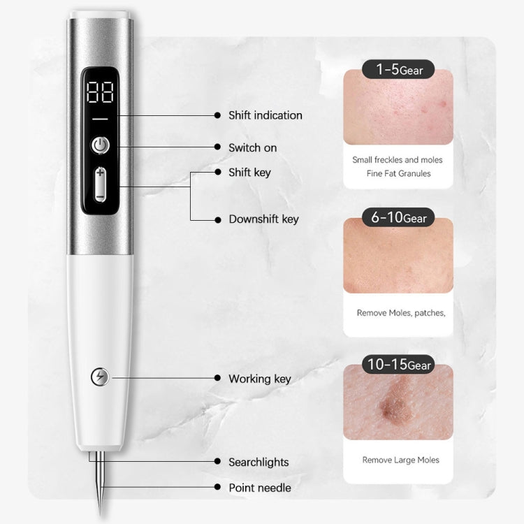 15 Gears Rechargeable Mole Spotting Pen Laser Beauty Instrument Spot Removal Magic Tool
