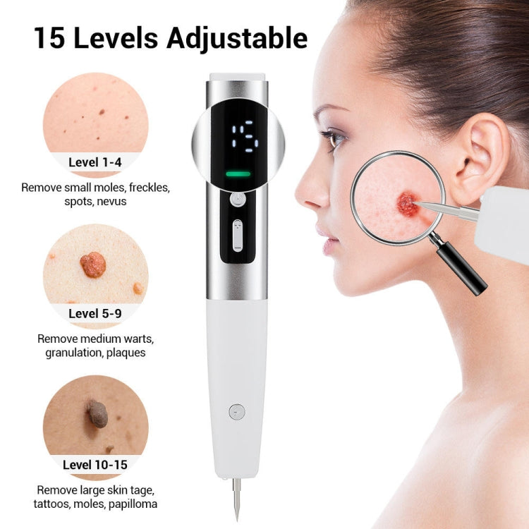 15 Gears Rechargeable Mole Spotting Pen Laser Beauty Instrument Spot Removal Magic Tool