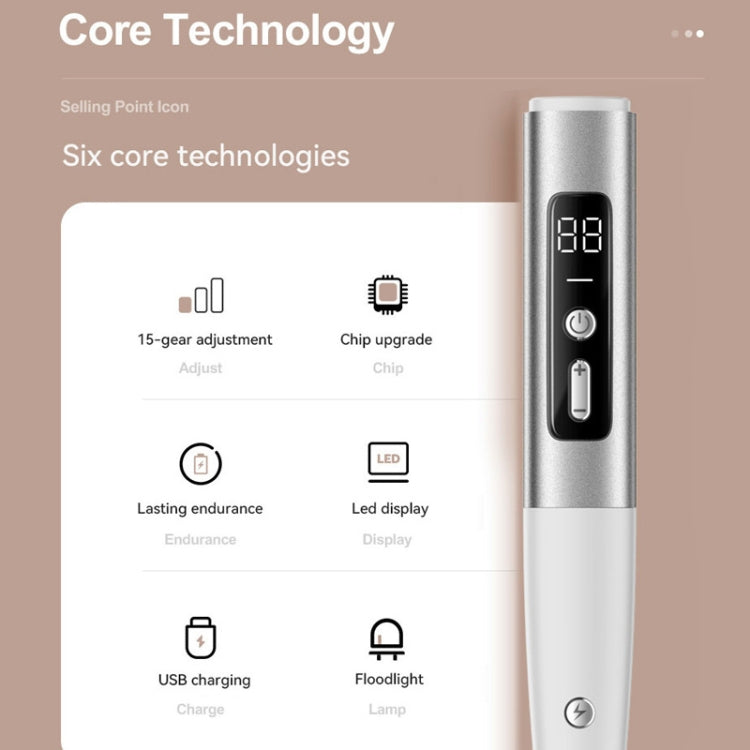 15 Gears Rechargeable Mole Spotting Pen Laser Beauty Instrument Spot Removal Magic Tool