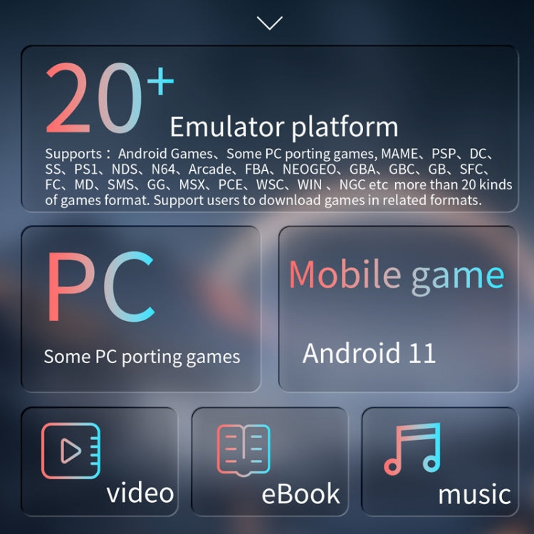 ANBERNIC RG ARC-D Handheld Game Console 4-Inch IPS Screen Linux / Android 11 System Portable Video Arcade