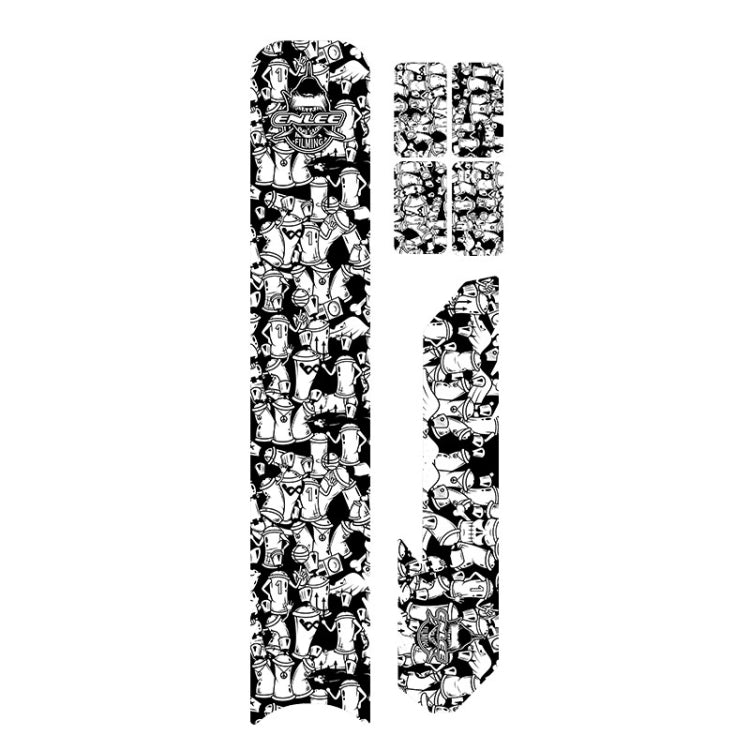 ENLEE E17305 6pcs /Set Road Bike Frame Stickers Thickened Waterproof Chain Guard Protector Decal