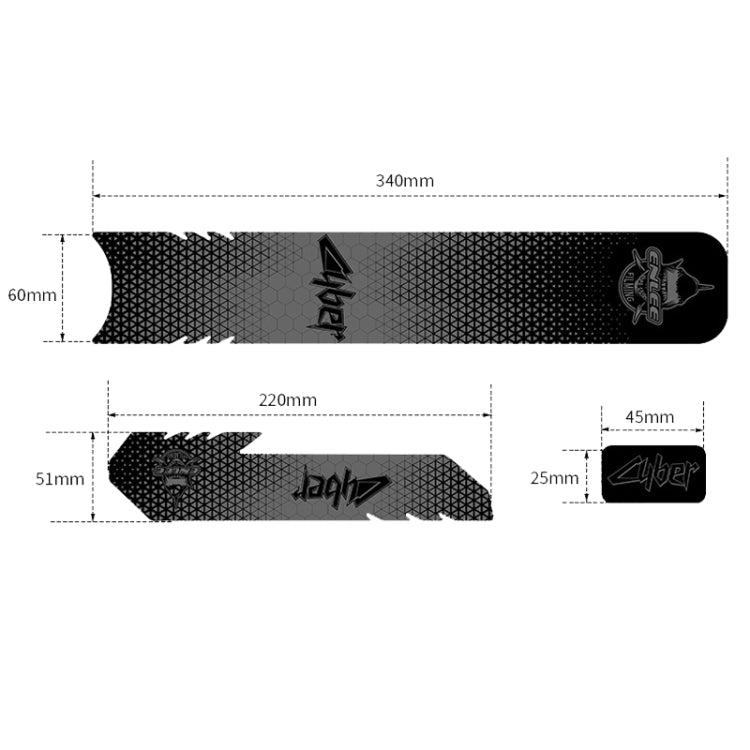 ENLEE E17305 6pcs /Set Road Bike Frame Stickers Thickened Waterproof Chain Guard Protector Decal