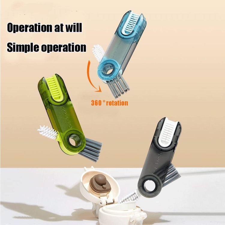 3 In 1 U shaped Cup Lid Cleaning Brush Water Bottle Cover Groove Cleaner
