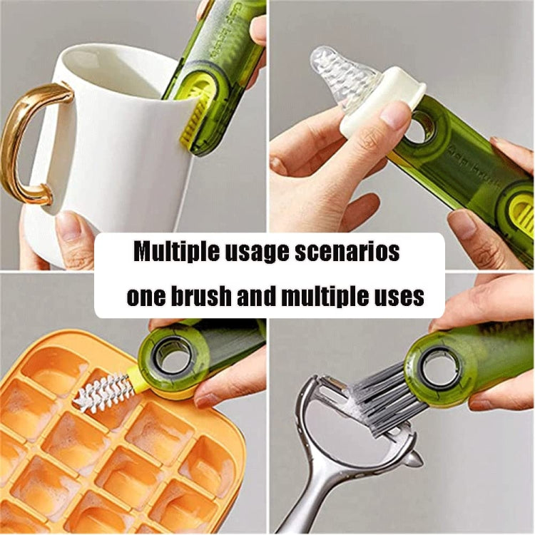 3 In 1 U shaped Cup Lid Cleaning Brush Water Bottle Cover Groove Cleaner
