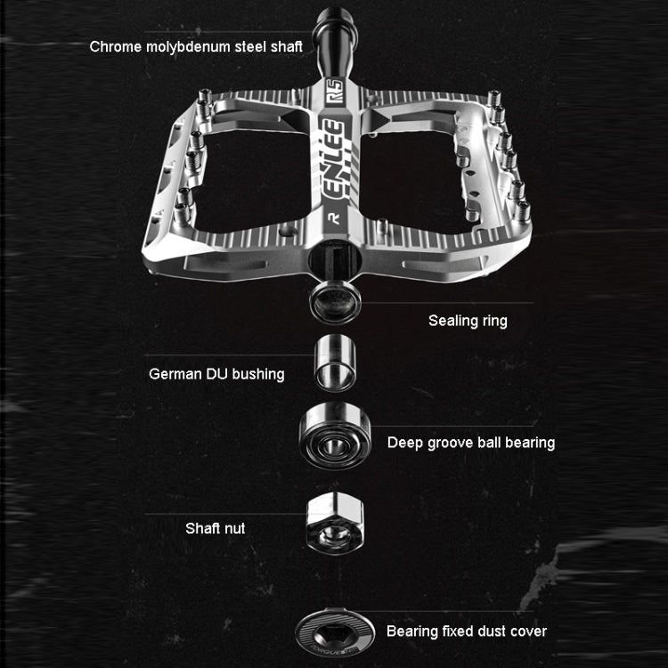 ENLEE R5 1pair Mountain Bike Pedals Bicycle Cycling Wider Non-Slip Footrest Bearing