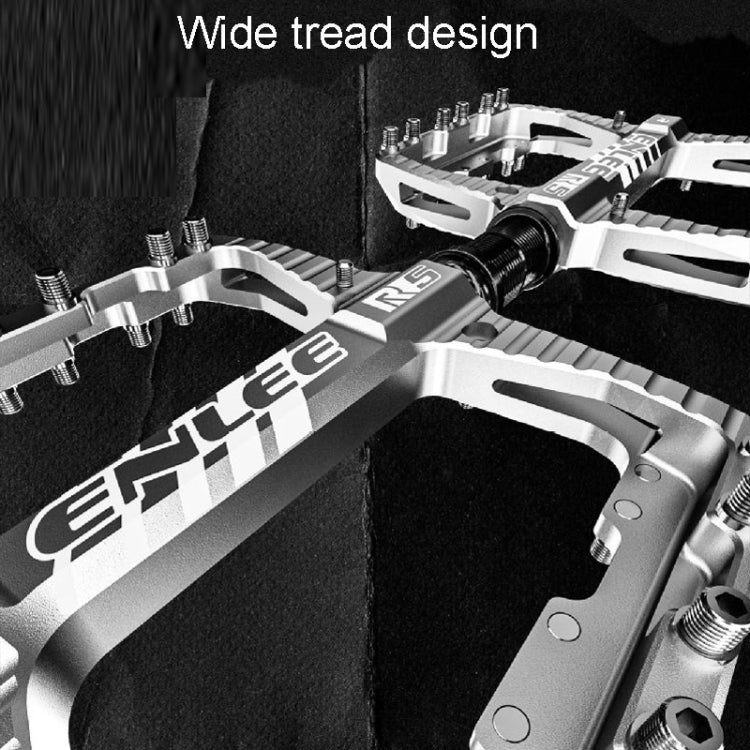 ENLEE R5 1pair Mountain Bike Pedals Bicycle Cycling Wider Non-Slip Footrest Bearing