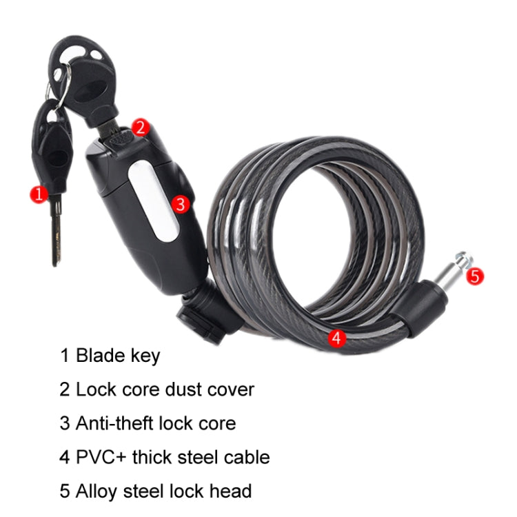 Fixed Portable Anti-theft Thickened Steel Wire Chain Bicycle Lock