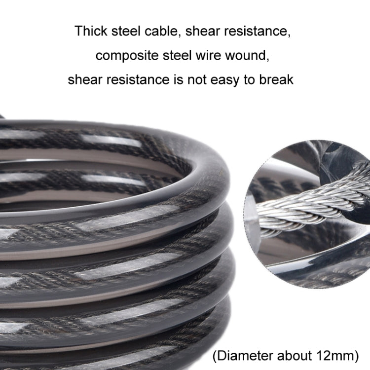Fixed Portable Anti-theft Thickened Steel Wire Chain Bicycle Lock