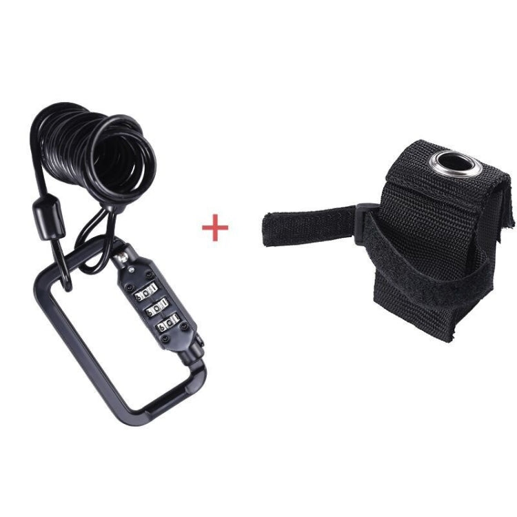 Universal Safety Code Wire Rope Helmet Lock for Motorcycles Bicycles