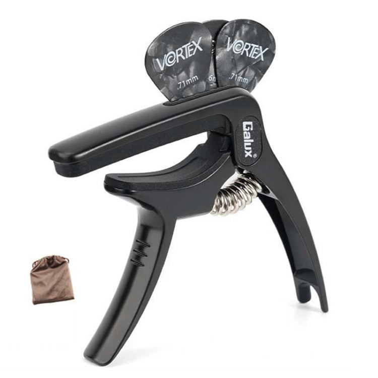 Galux GC501A Acoustic Guitar Pitch Clip Folk Ukulele Metal Clip With Storage Bag