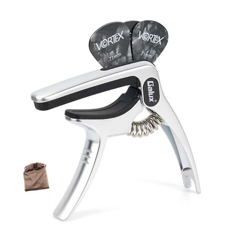 Galux GC501A Acoustic Guitar Pitch Clip Folk Ukulele Metal Clip With Storage Bag