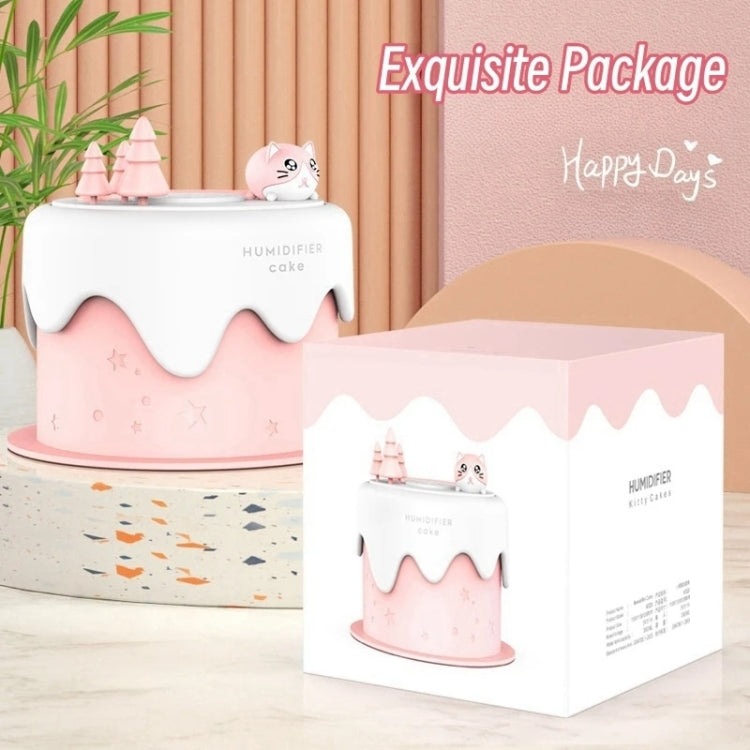 M328 Mini USB Plug-in Desktop Night Light Cartoon Cake Silent Spray Humidifier