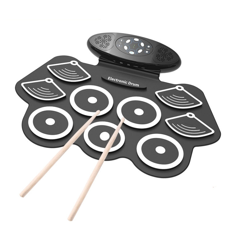W362 Silicone Double Horn Hand-Rolled Drums Foot Pedal Percussion 7 Drum Kits Electronic Drums