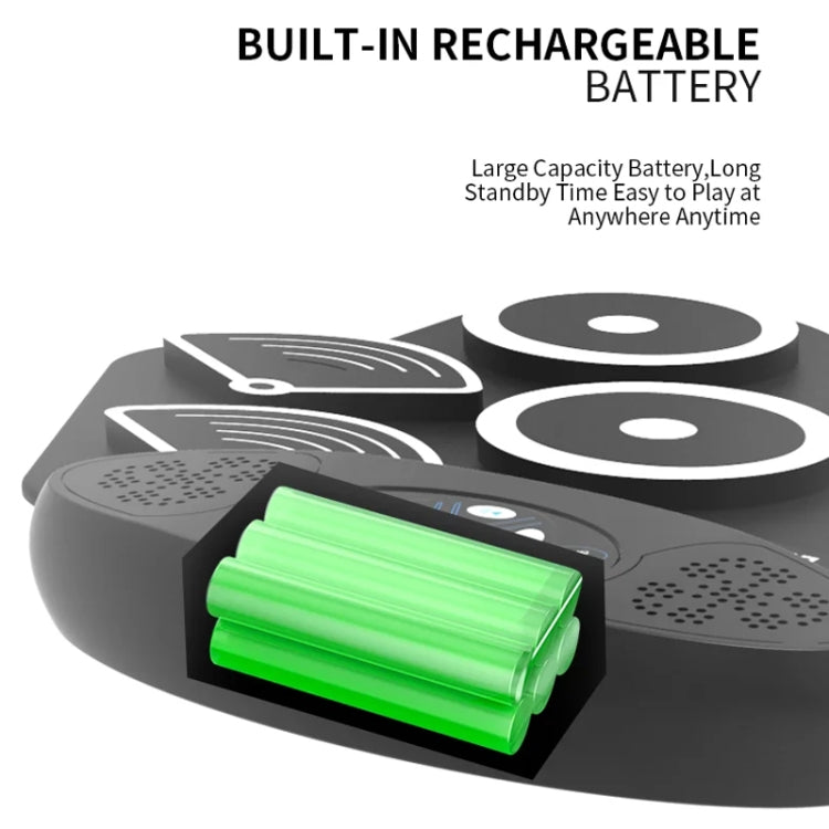 W362 Silicone Double Horn Hand-Rolled Drums Foot Pedal Percussion 7 Drum Kits Electronic Drums