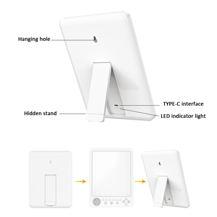 Simulated Sunlight Lamp White Noises Machine SAD Therapy Light With Timer