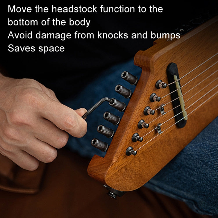 DONNER Smart Headless Silent Guitar Travel Portable Detachable Acoustic Guitar