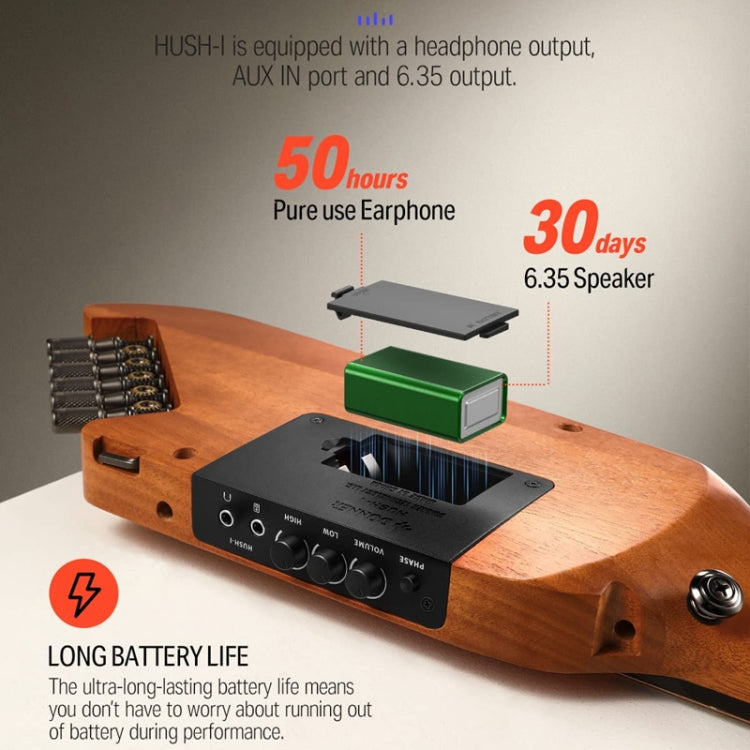 DONNER Smart Headless Silent Guitar Travel Portable Detachable Acoustic Guitar
