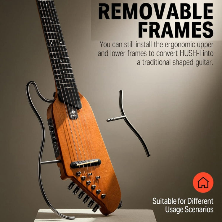 DONNER Smart Headless Silent Guitar Travel Portable Detachable Acoustic Guitar