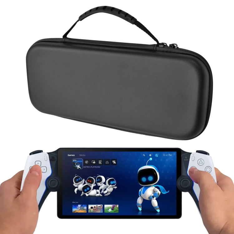 For PIayStation Portal Game Console EVA Leather Grain Handbag Clutch Protective Bag