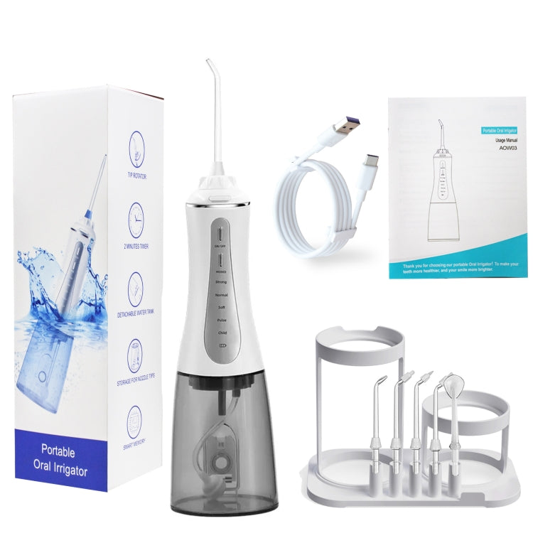 350ML Water Tank Oral Irrigator Rechargeable 5 Gear Adustable Water Flosser