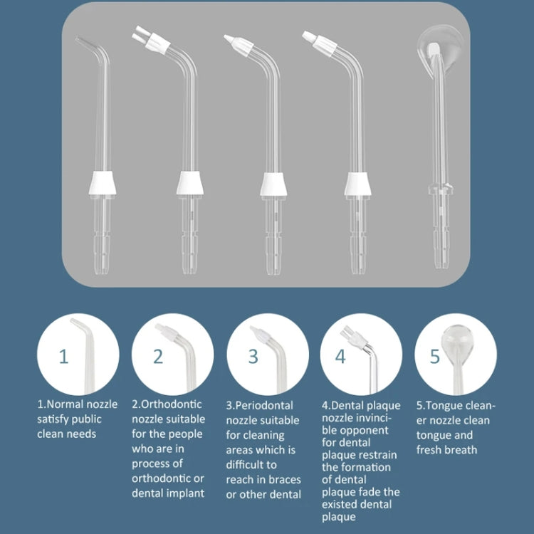 350ML Water Tank Oral Irrigator Rechargeable 5 Gear Adustable Water Flosser