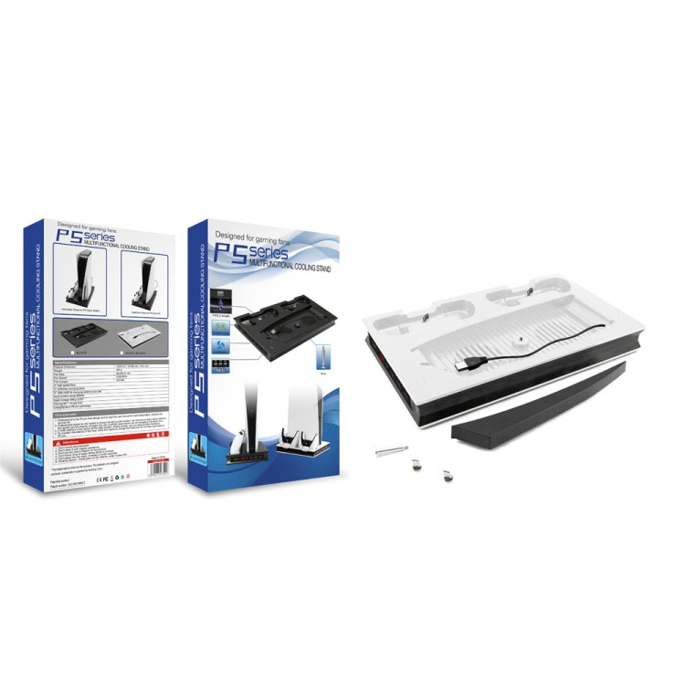 For PS5 Digital / Optical Drive Console Cooling Fan Controller Charging Base With Light Dock Stand