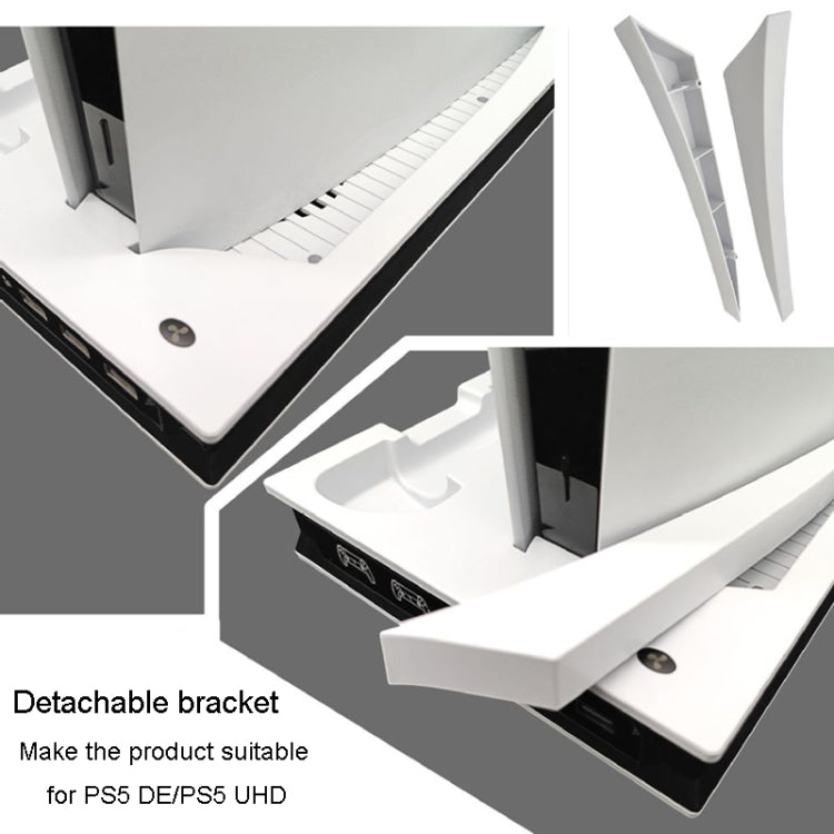 For PS5 Digital / Optical Drive Console Cooling Fan Controller Charging Base With Light Dock Stand