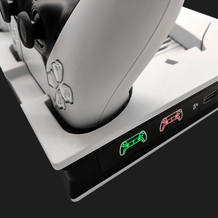 For PS5 Digital / Optical Drive Console Cooling Fan Controller Charging Base With Light Dock Stand