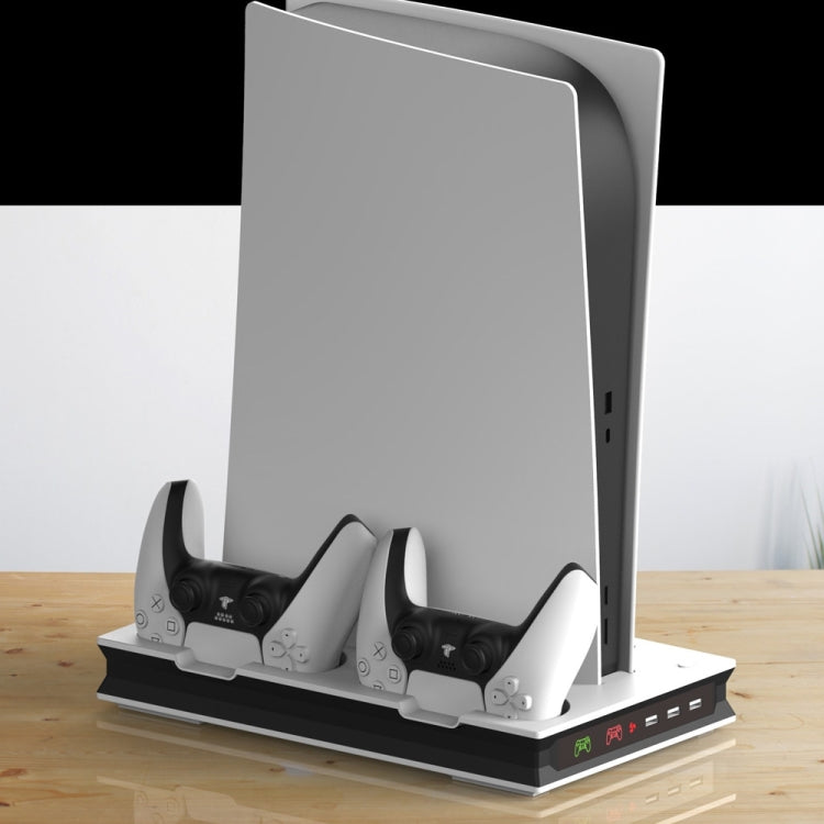 For PS5 Digital / Optical Drive Console Cooling Fan Controller Charging Base With Light Dock Stand