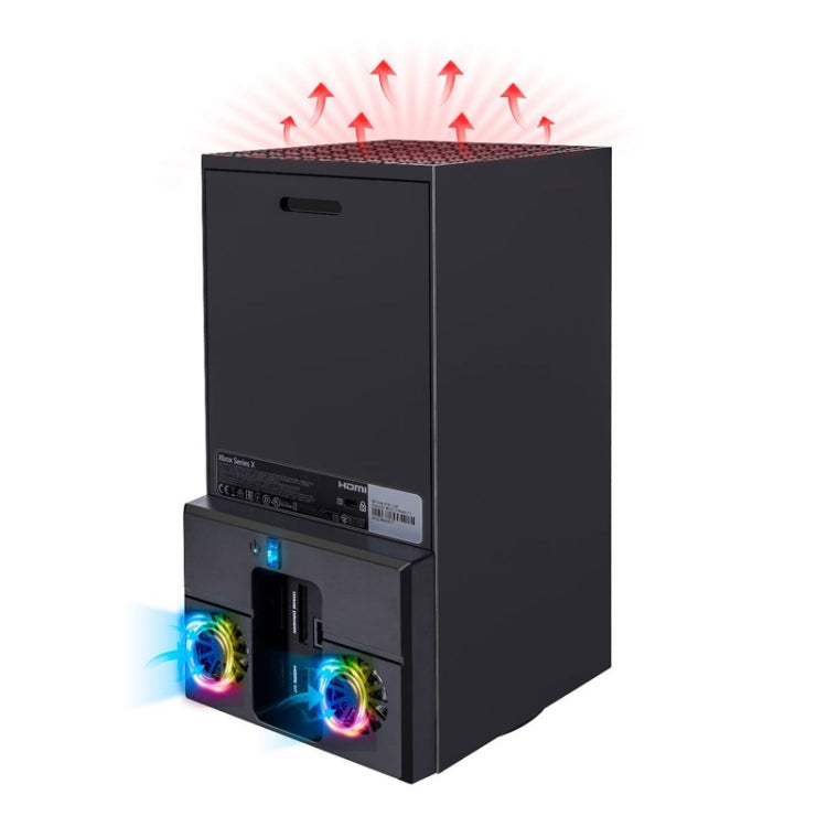 For Xbox Series X Console Cooling Fan With LED Lights Rear Fan Cooler