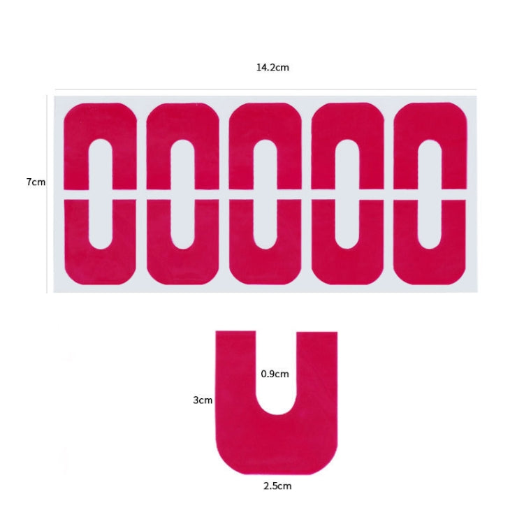 10pcs /Pack Nail Art Nail Polish Anti-Spill U-Shape Stickers